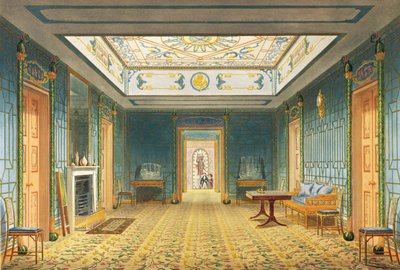 The Double Lobby or Gallery (South) above the Corridor from Views of the Royal Pavilion, Brighton by John Nash, 1826 by John Nash